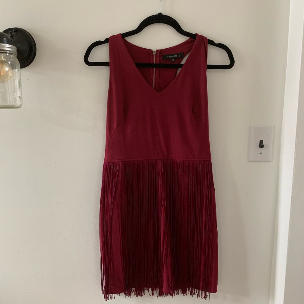 Fringe skirt dress